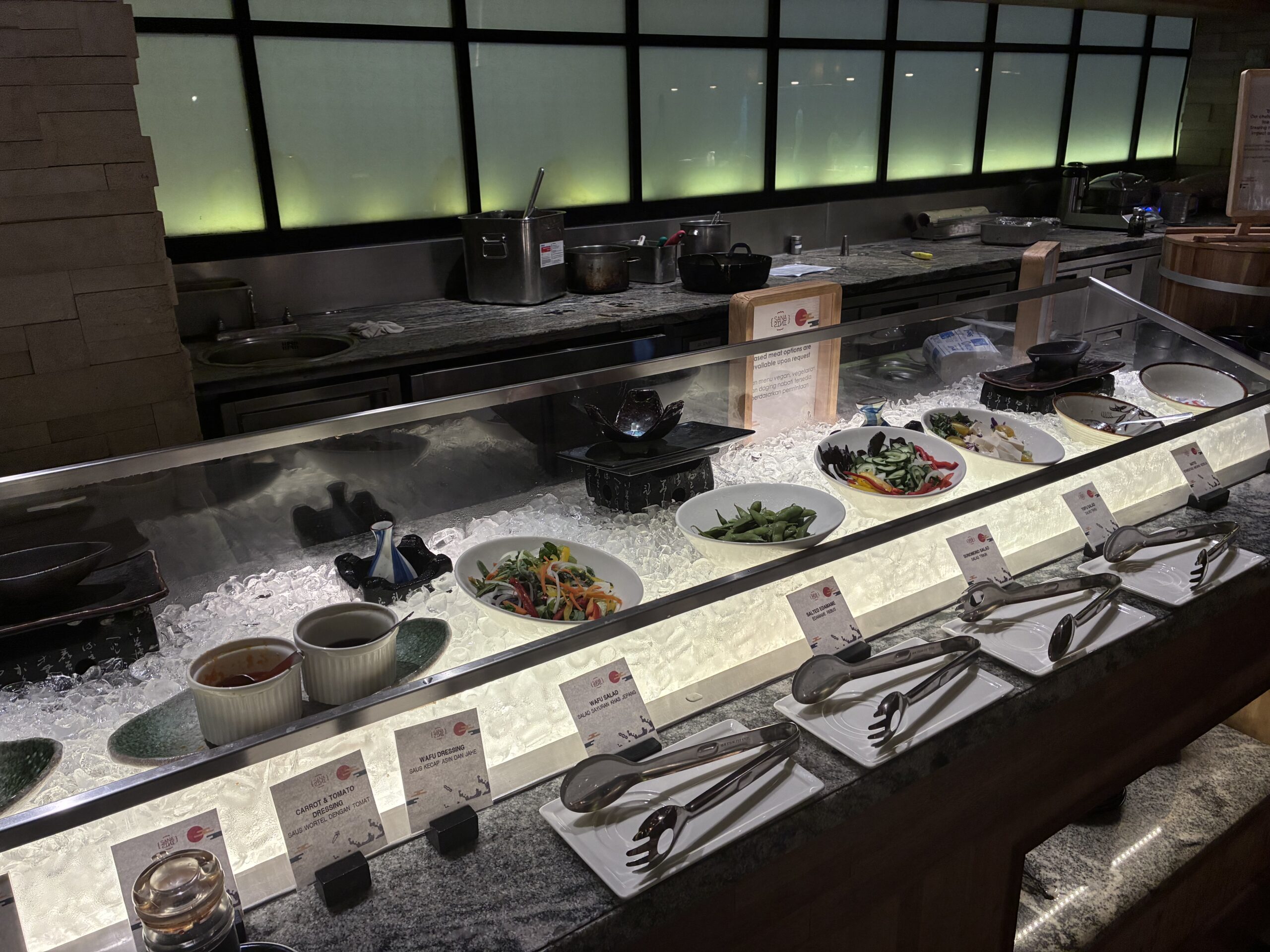 Sana Sini朝食ビュッフェの料理カウンター
