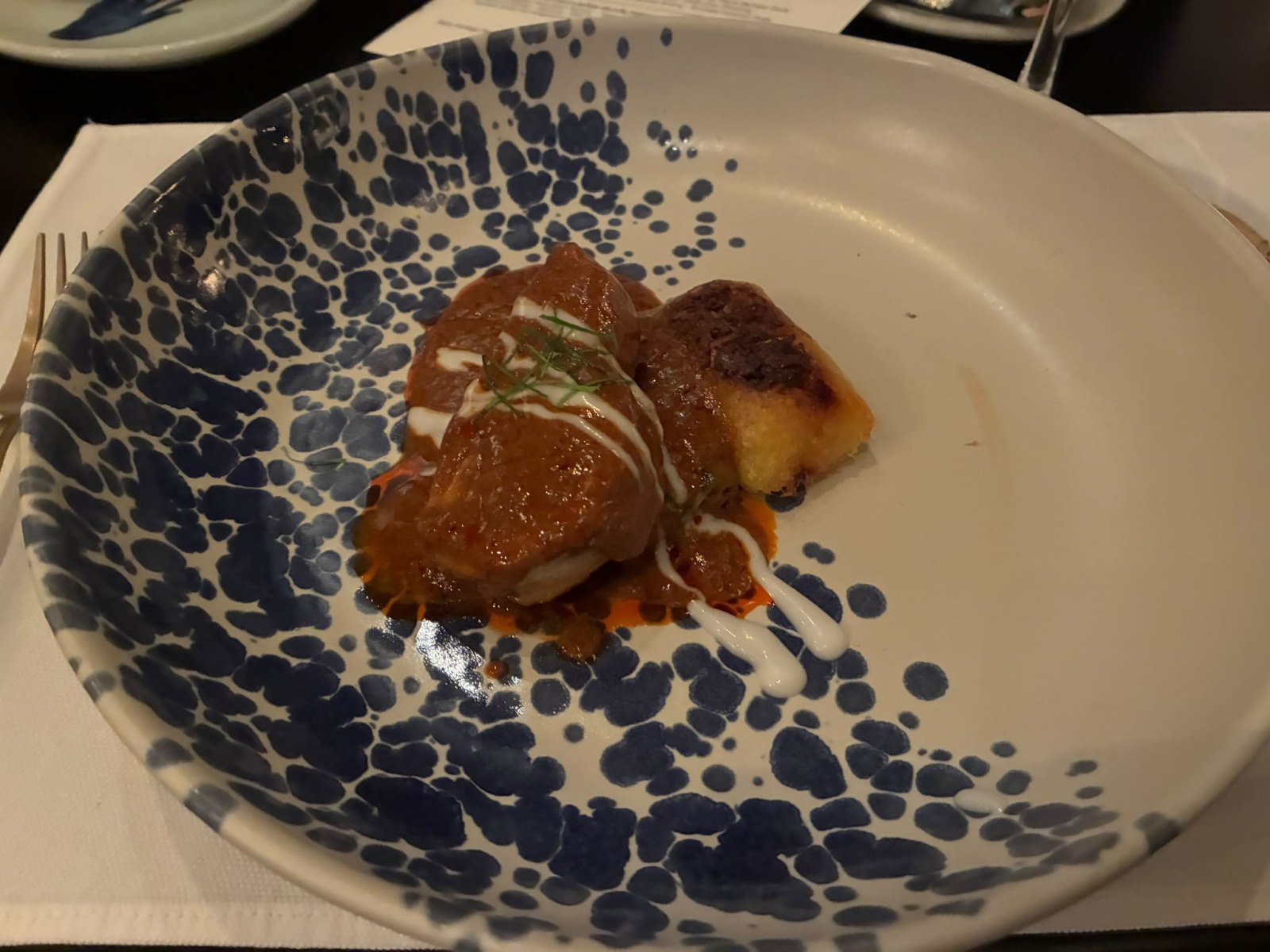 Peranakan king mackerel curry with turmeric sticky rice at Blue Elephant Phuket, Thailand
