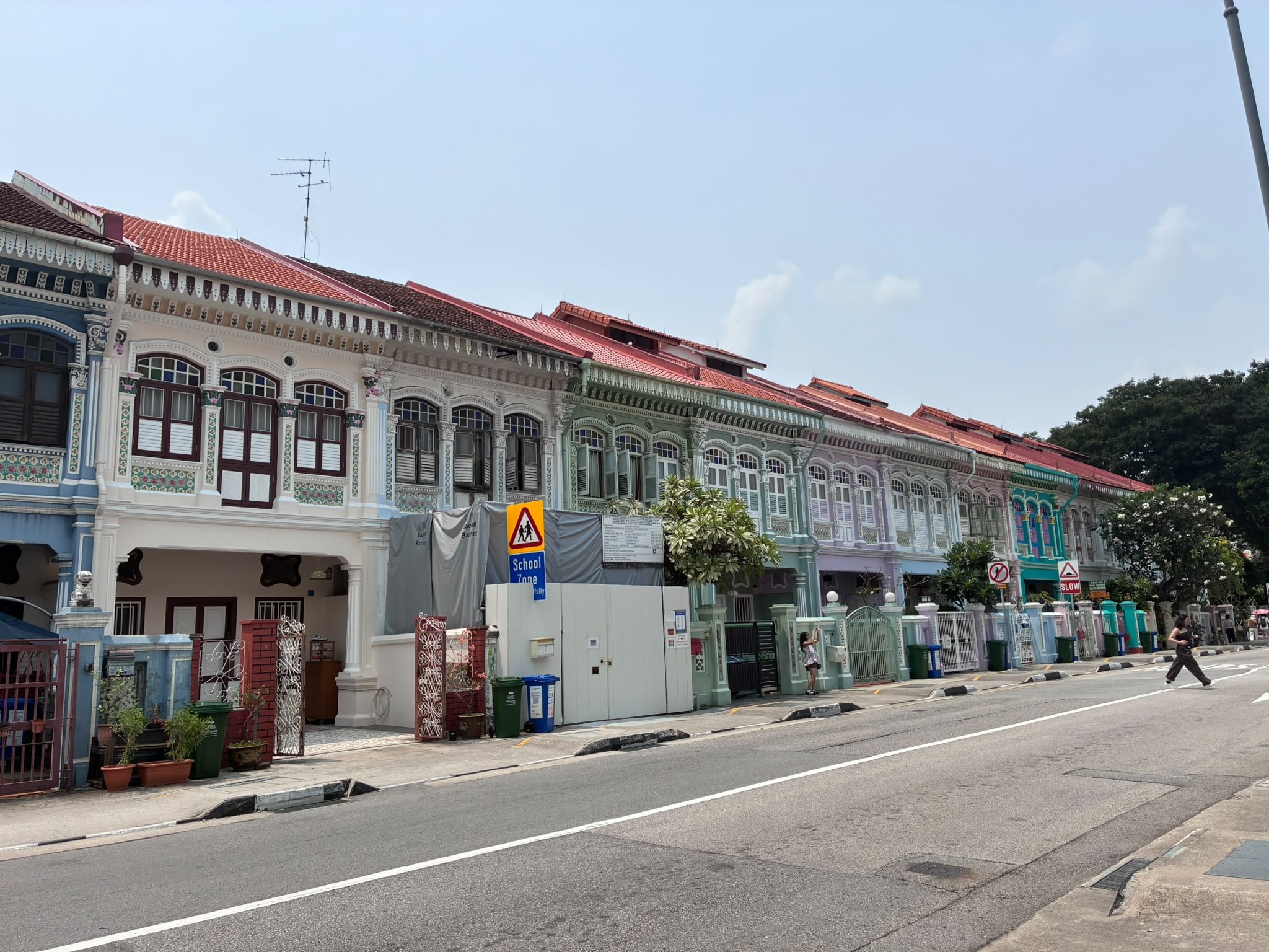Row of colourful Peranakan houses in Katong, Singapore